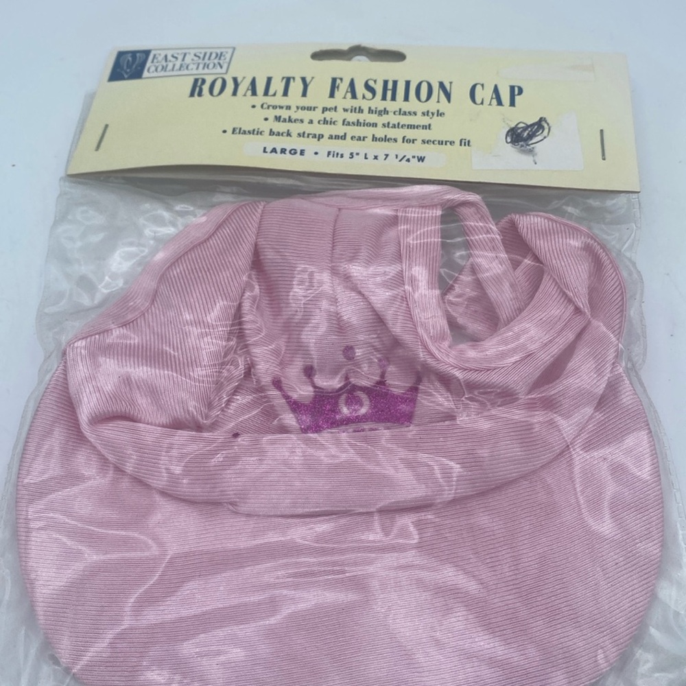 East Side Collection dog Pink Princess royalty fashion cap hat sz Large NWT